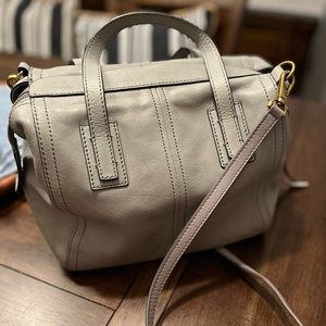 Like new soft leather light gray crossbody/satchel. Three interior pockets